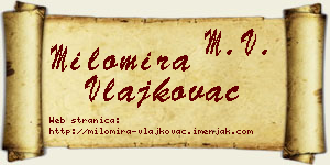 Milomira Vlajkovac vizit kartica